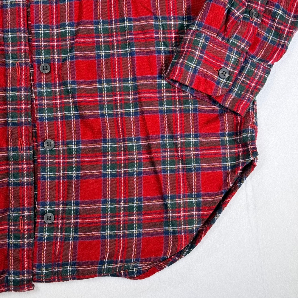 Abercrombie & Fitch Soft Collection Red Plaid Flannel Shirt Women XS Long Sleeve - Picture 13 of 16